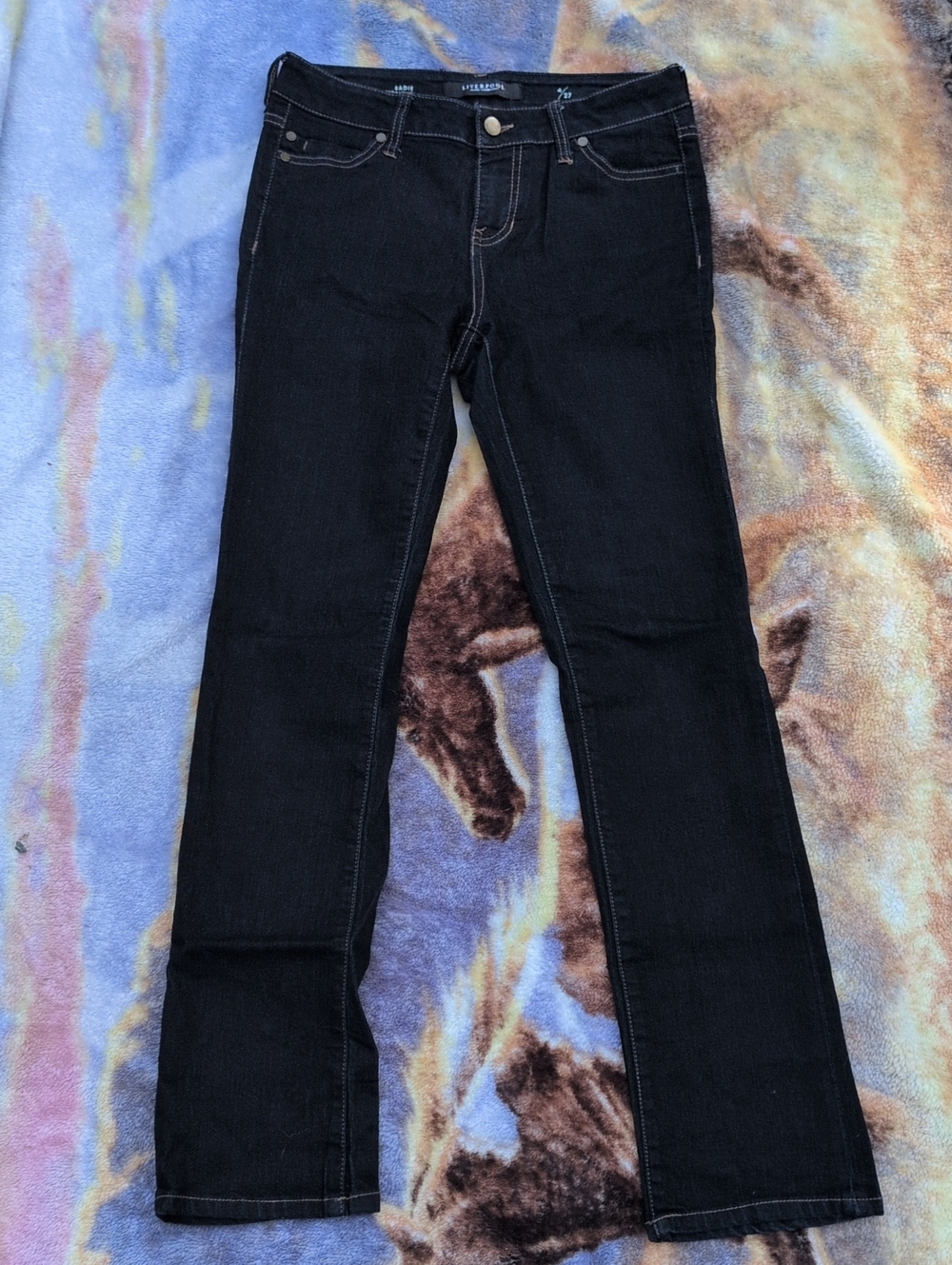 Liverpool Black Women’s Straight-Leg Jeans Size 4 27